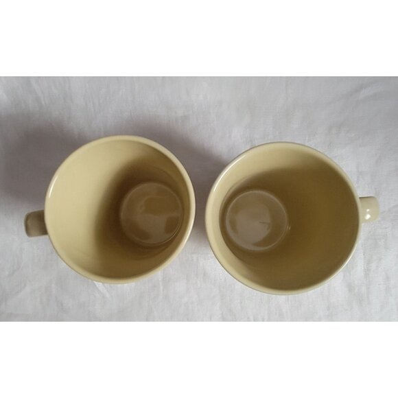 Shonfeld's Coffee Mugs Pair of 2 Lot Bundle Beige Brown Stoneware mug 12 oz ea. - Picture 4 of 8